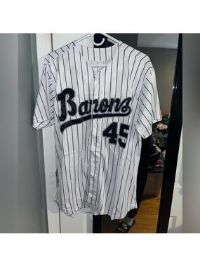 Michael Jordan Birmingham Barons White Pinstripe Baseball Jersey #45 / White Sox